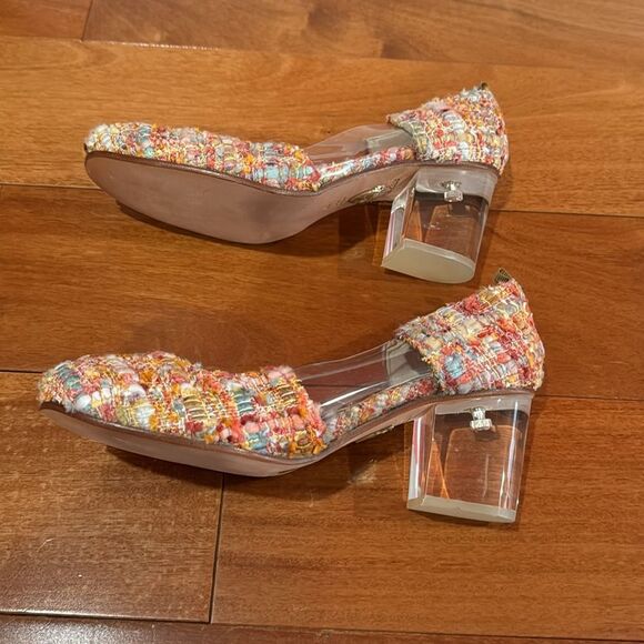 NWOT Ritch Erani NYFC Tweed Tweed Pattern D'Orsay Pumps Women's Size 37 - Picture 5 of 10